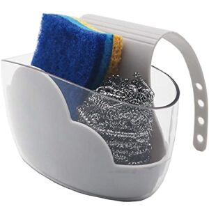 Sink Caddy Sponge Holder Sink Sponge Organizer, Cloud Hanging Kitchen Adjustable Strap Faucet Caddy (2 Pack, Grey)
