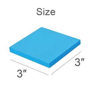 (24 Pack) Sticky Notes 3x3 in Post Bright Stickies Colorful Super Sticking Power Memo Pads, Strong Adhesive, 74 Sheets/pad