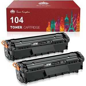toner kingdom compatible toner for canon cartridge 104 crg104 imageclass mf4350d d420 mf4370dn mf4150 d480 mf4270 mf4690 faxphone l90 l120 laser printer (black, 2-pack)