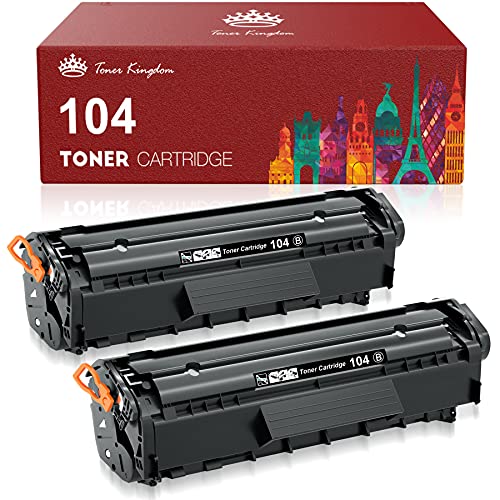 Toner Kingdom Compatible Toner for Canon Cartridge 104 CRG104 Imageclass MF4350D D420 MF4370DN MF4150 D480 MF4270 MF4690 FAXPHONE L90 L120 Laser Printer (Black, 2-Pack)