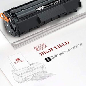 Toner Kingdom Compatible Toner for Canon Cartridge 104 CRG104 Imageclass MF4350D D420 MF4370DN MF4150 D480 MF4270 MF4690 FAXPHONE L90 L120 Laser Printer (Black, 2-Pack)
