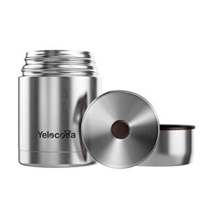 yelocota food jar,27oz vacuum insulated stainless steel lunch thermos, leak proof wide mouth soup containers,food flask for hot or cold food