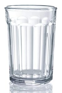 luminarc working 21-ounce storage jar/cooler with lids, set of 4 tumbler glasses, 4 count (pack of 1), clear