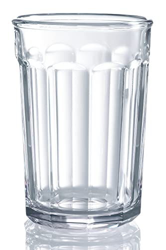 Luminarc Working 21-Ounce Storage Jar/Cooler with Lids, Set of 4 Tumbler Glasses, 4 Count (Pack of 1), Clear