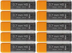 bild premium 1200 leads of 0.7 mm mechanical pencil lead refills (hb mega, 0.7 mm)