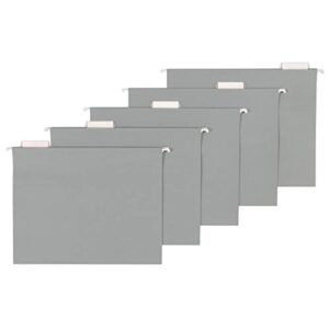 amazon basics hanging file folders, letter size, gray, 25-pack