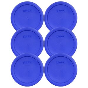 pyrex 7201-pc round 4 cup storage lid for glass bowls (6, light blue)