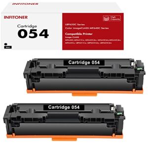 054 054h black toner 2-pack compatible replacement for canon 054 crg054 color imageclass mf642cdw mf644cdw mf641cw lbp622cdw mf642 mf644 printer ink