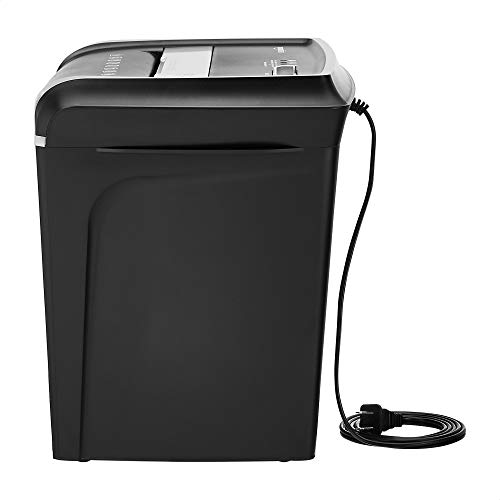 Amazon Basics 12-Sheet Cross-Cut Junk Mail, CD, and Credit Card Shredder with Pullout Basket