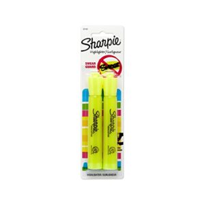 sharpie 25162pp accent tank-style highlighter, fluorescent yellow, 2-pack