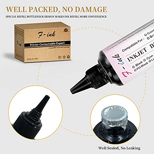 F-ink 5 Bottles Ink and Refill Kits Compatible for Canon Ink Cartridges 275 276 260 261 245 246 PG-275XL CL 276XL PG-260XL CL-261XL PG-245XL CL-246XL