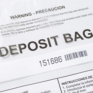 USPACKSMART Deposit Bags 9”x12”. Clear Plastic Bags Ideal for Cash Handling or Bank Deposits. 100-Pack (1208-00)