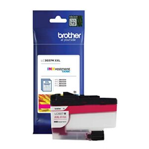brother genuine lc3037m, single pack super high-yield magenta inkvestment tank ink cartridge, page yield up to 1,500 pages, lc3037, amazon dash replenishment cartridge