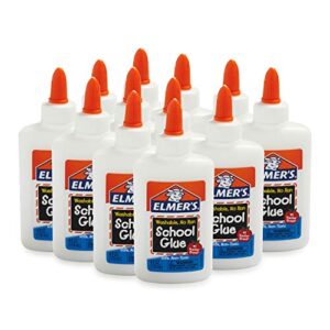 elmer’s liquid school glue, washable, 4 ounces each, 12 count – great for making slime