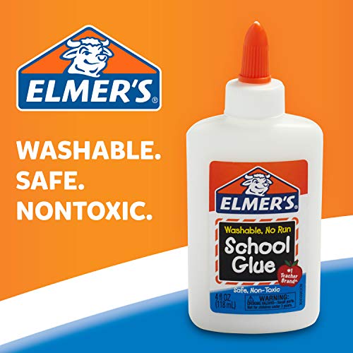 Elmer's Liquid School Glue, Washable, 4 Ounces Each, 12 Count - Great for Making Slime