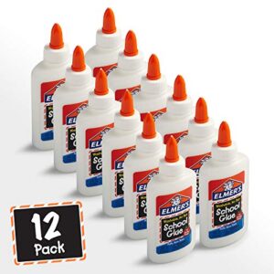 Elmer's Liquid School Glue, Washable, 4 Ounces Each, 12 Count - Great for Making Slime