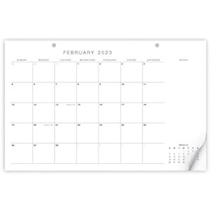 simplified 2023 desk calendar – 17″x11″ minimalistic office desktop/wall calendar for easy organizing