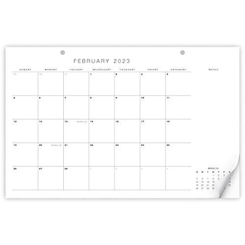 Simplified 2023 Desk Calendar - 17"x11" Minimalistic Office Desktop/Wall Calendar for Easy Organizing