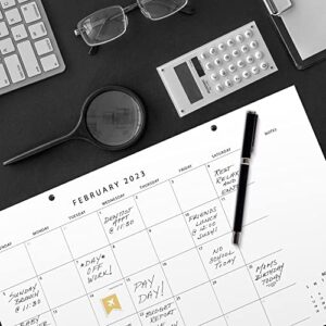 Simplified 2023 Desk Calendar - 17"x11" Minimalistic Office Desktop/Wall Calendar for Easy Organizing