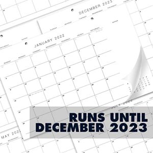 Simplified 2023 Desk Calendar - 17"x11" Minimalistic Office Desktop/Wall Calendar for Easy Organizing