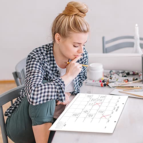 Simplified 2023 Desk Calendar - 17"x11" Minimalistic Office Desktop/Wall Calendar for Easy Organizing