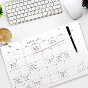 Simplified 2023 Desk Calendar - 17"x11" Minimalistic Office Desktop/Wall Calendar for Easy Organizing