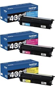 brother hl-l8360cdw (tn433) high yield toner cartridge set colors only (4,000 yield)