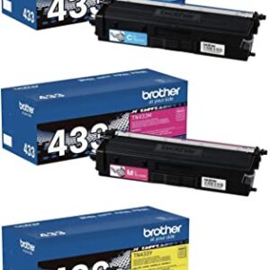 Brother HL-L8360CDW (TN433) High Yield Toner Cartridge Set Colors Only (4,000 Yield)