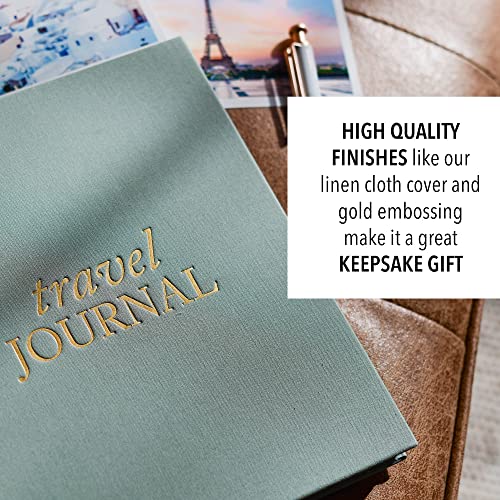 Travel Journal by Duncan & Stone - Sage Green | Travel Planner for Best Friend Gift | Vacation Scrapbook and Photo Album | Congratulations Present for College Graduation or Wedding | Adventure Book for Couples or Boyfriend | World Trip Notebook for Women