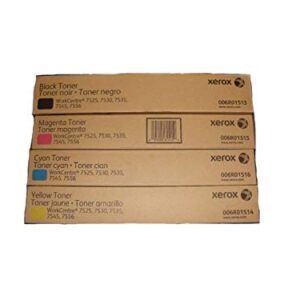 Xerox Xerox 7525/7530/ 7535/7545/ 7556 Toner Cartridge (Black,Cyan,Magenta,Yellow,4-Pack) in Retail Packaging