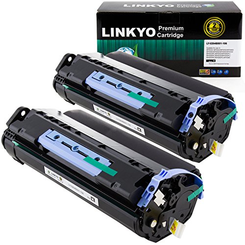 LINKYO Compatible Toner Cartridge Replacement for Canon 106 0264B001AA (Black, 2-Pack)