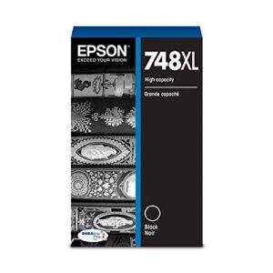 epson t748 durabrite pro -ink high capacity black -cartridge (t748xl120) for select epson workforce printers