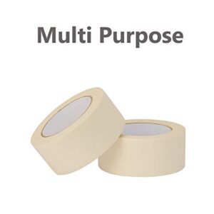 LICHAMP Wide Masking Tape 2 inches, 6-Pack White Masking Tape Bulk Multi Pack, General Purpose & High Performance, 1.95 inches x 55 Yards x 6 Rolls (330 Total Yards)