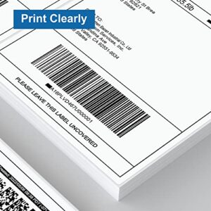 Methdic Shipping Labels 8-1/2"×5-1/2" 200 Labels Sticker Paper for Laser/Ink Jet Printer Mailing Labels 8.5"×11" White 2 per Sheet