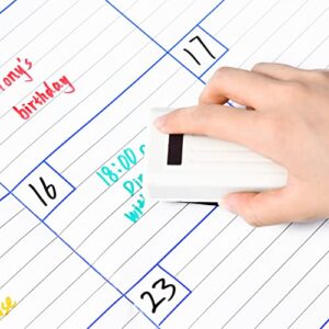 Large Dry Erase Calendar for Wall - Undated 1 Month Wall Calendar, 40" x 30", Erasable & Reusable Laminated White Board Calendar with 8 Round Stickers, Great Layout Wall Calendar Dry Erase for Home, Office and School