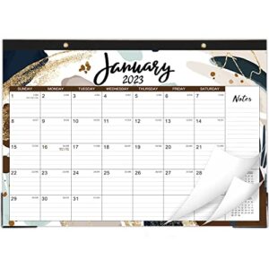 2023-2024 desk calendar – 18 months large desk calendar from jan 2023 – jun 2024, 17″ x 12″, desk calendar 2023-2024 with 2 corner protectors, ruled blocks with julian dates, perfect desk calendar