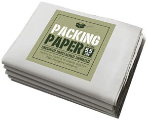 newsprint packing paper: 5.5 lbs of uncoated, unbleached, and unwaxed newsprint paper, 31″ x 21.5″ premium quality