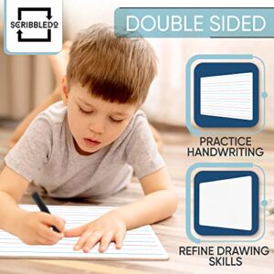 Double Sided Whiteboard Lined Dry Erase Board for Kids Ruled Writing Board Handwriting Practice for Kids - Small White Board Dry Erase Board 9x12 Dry Erase Board with Lines Education Teacher Supplies