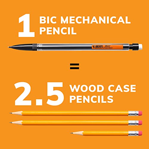 BIC Xtra-Smooth Mechanical Pencils With Erasers, Medium Point (0.7mm), Bulk Mechanical Pencils for School or Office Supplies, 40 Count (Pack of 1)