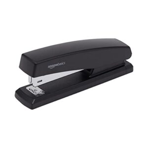 Amazon Basics Stapler with 1250 Staples, for Office or Desk, 25 Sheet Capacity, Non-Slip, Black