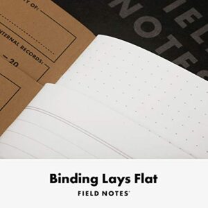 Field Notes 3-Pack Pitch Black Memo Books (3.5" X 5.5"), Ruled, 48 Pages | Thin Pocket Sized EDC Notebook With 90 GSM Paper & Paperback Cover | Work Notebooks For Note Taking | Made in the USA