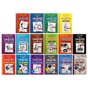 Jeff Kinney Diary of a Wimpy Kid 1-16 Books Boxed Set, Complete Collection Series, Paperback Edition(1-16)