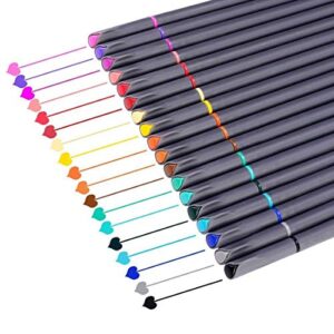 ibayam journal planner pens colored pens fine point markers fine tip drawing pens porous fineliner pen for journaling writing note taking calendar coloring art office back to school supplies, 18 color