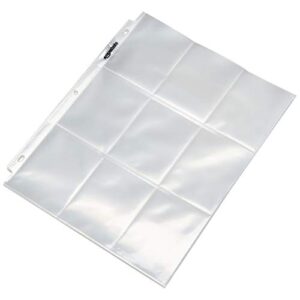 amazon basics 9 sleeve card protectors binder sheet – 100-pack