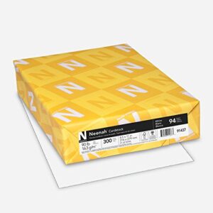 neenah cardstock, 8.5″ x 11″, 90 lb/163 gsm, white, 94 brightness, 300 sheets (91437)