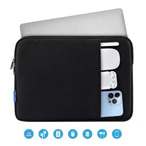 ONE LIFE 13-13.3 Inch Waterproof Neoprene Water Resistent Laptop Sleeve Case Notebook Computer case Basic Bag Compatible with 13 Inch MacBook Pro,MacBook Air,13 Inch Laptop Chromebook Computer,Black