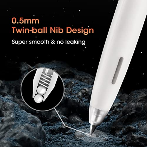 WRITECH Gel Pens Fine Point: 0.5mm No Smear & Smudge Black Ink Pen Click for Journaling Sketching Drawing Notetaking Retractable Extra Finepoint Smooth Writing Silent Pen Set Non Bleed 8ct Up-Gel