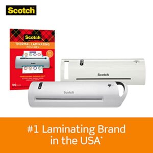 Scotch Thermal Laminating Pouches, 200 Pack Laminating Sheets, 3 Mil, 8.9 x 11.4 Inches, Education Supplies & Craft Supplies, For Use With Thermal Laminators, Letter Size Sheets (TP3854-200)