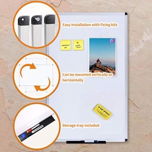 VIZ-PRO Magnetic Dry Erase Board, 36 X 24 Inches, Silver Aluminium Frame