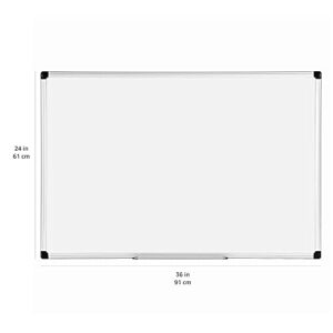 Amazon Basics Magnetic Dry Erase White Board, 36 x 24-Inch Whiteboard - Silver Aluminum Frame